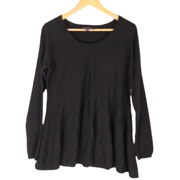 Eloquii Sweaters - Eloquii Peplum Black Sweater